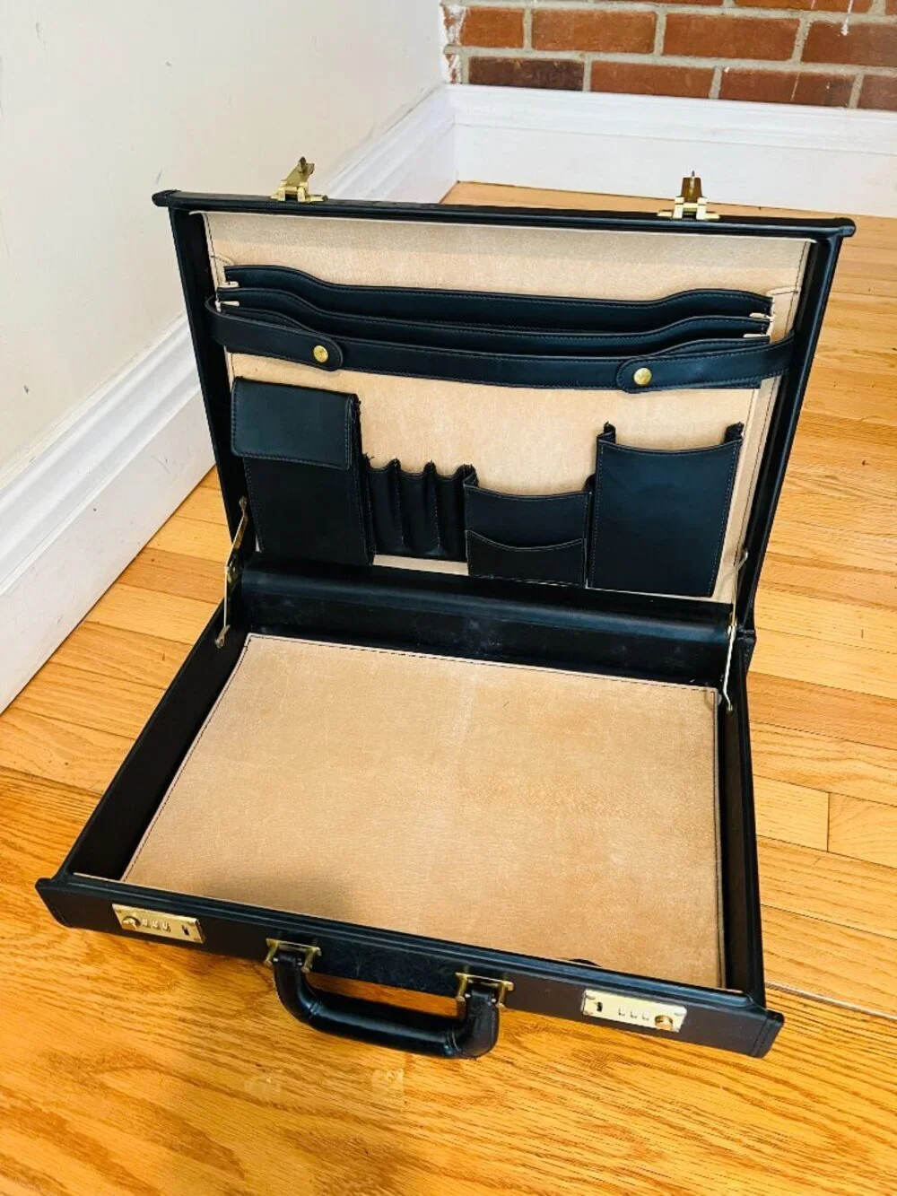 Coach Black Leather Hard Sided 4.5